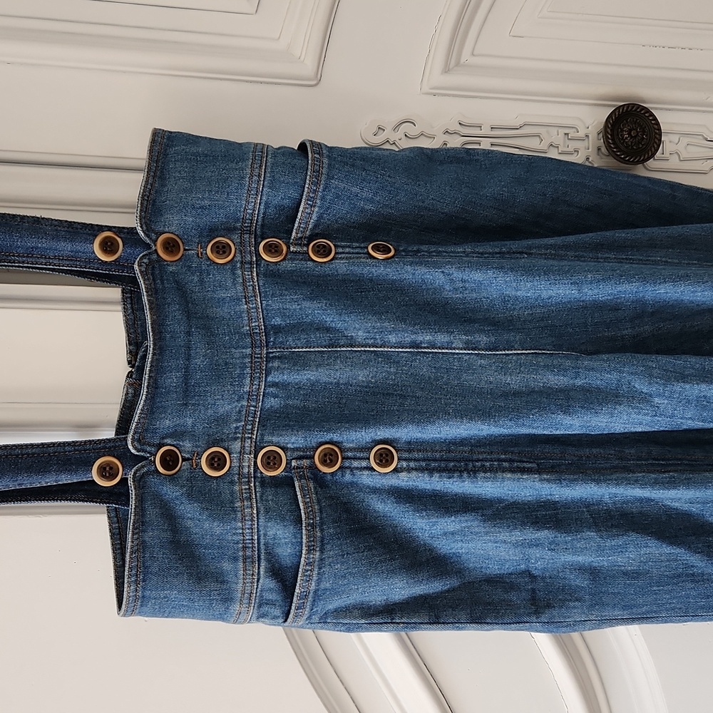Pilcro Blue Denim Women Jeans Overalls - Picture 4 of 6